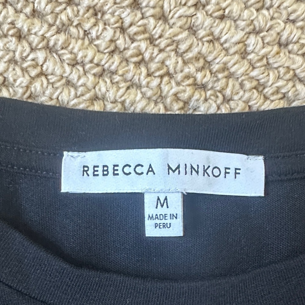 Rebecca Minkoff Black Casual TShirt Mini Dress With Bow - Picture 2 of 6